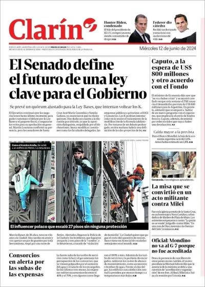 zzzmateuszzz - #bnt
#argentyna 
Banocik na pierwszej stronie Clarín