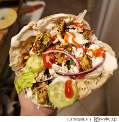 JustMightBe - #gotujzwykopem taka pitka z falafelem na kolację ( ͡º ͜ʖ͡º) nawet spoko...