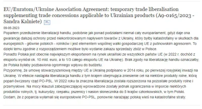 WaveCreator - EuroPiSeł Tarczyński poparł przedłużenie liberalizacji handlu twierdząc...