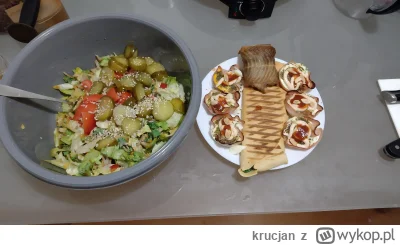 krucjan - Wczorajszy posiłek:
Naleśnik z warzywami i mozarellą, łosoś, jajka zapiekan...
