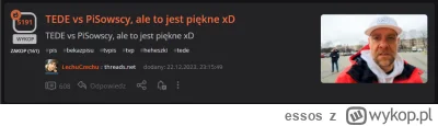 essos - A zobaczcie jaka pdonieta wypopków byla pod wpisem z wyzywania Pisowcow przez...