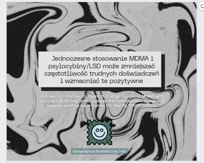 Newsblotter - Jednoczesne stosowanie MDMA i psylocybiny/LSD może zmniejszać częstotli...