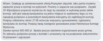Pinkpasek - Wyskoczyła mi się dzisiaj na facebooku oferta pracy w Komisji Wyborczej. ...