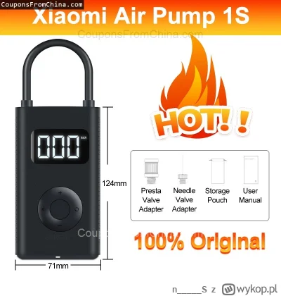 n____S - ❗ Xiaomi Mijia 1S 150PSI Air Pump
〽️ Cena: 31.20 USD (dotąd najniższa w hist...