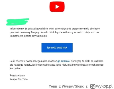 Yenn_z-Wyspy7Slonc - Wtf, Google zaktualizowało mi mój nick na YouTube, chociaż nie z...