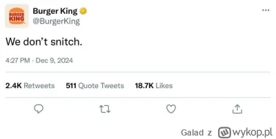 Galad - Typ został rozpoznany przez pracownika mcdonalds.