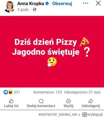 KRZYSZTOFDZONGUN - A pisiory dalej mają ból d--y o piccke z Jagodna XDDDDD 

Najostrz...