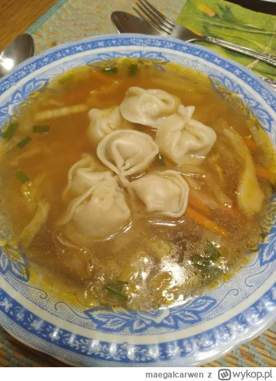 maegalcarwen - Kuchnia fjużyn: zupa warzywna w stylu chińskim i pielmienie, prawie ja...