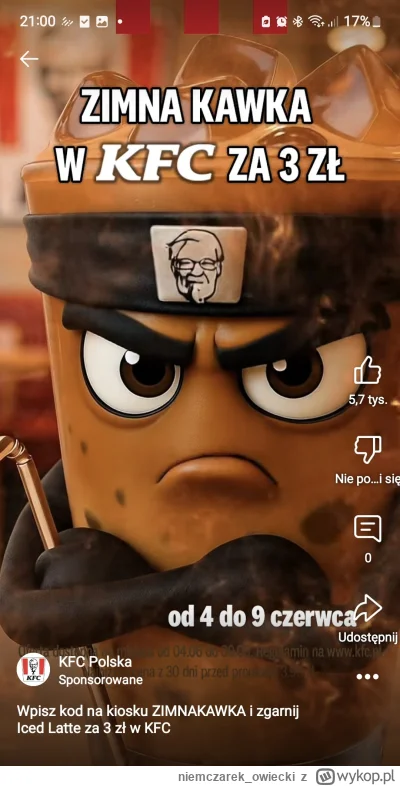 niemczarek_owiecki - #brainrot #KFC #youtube 
Płk Sanders przewraca się w grobie. Kap...