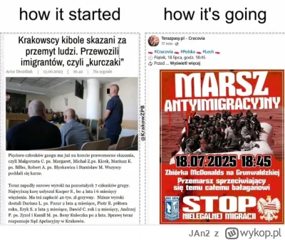 JAn2 - Żeby było zabawniej to kibole Cracovii 
przemycali ich wspólnie z kibolami Wis...