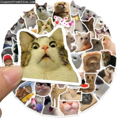 n____S - ❗ 50Pcs Cute Cat Stickers Vinyl Waterproof
〽️ Cena: 0.96 USD (dotąd najniższ...
