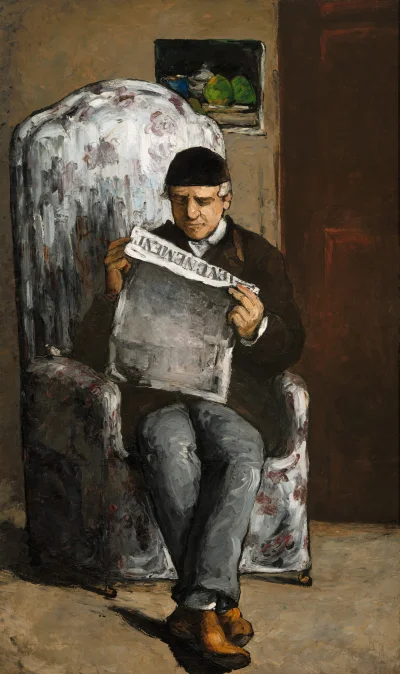 dhaulagiri - Paul Cezanne
Ojciec autora czytający gazetę 

#sztuka #art #obrazy #mala...