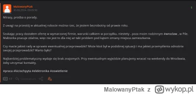 MalowanyPtak - Szanowne Mirasy, 

Może i nieproszone, ale postanowiłem zawołać z uwag...