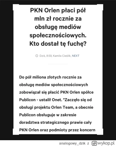 analogowy_dzik - Czy jest tu ktoś z publiconu? #orlen