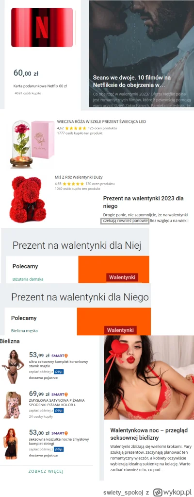 swiety_spokoj - Krótki przegląd karty "Prezenty na Walentynki" 2023 na allegro pokazu...