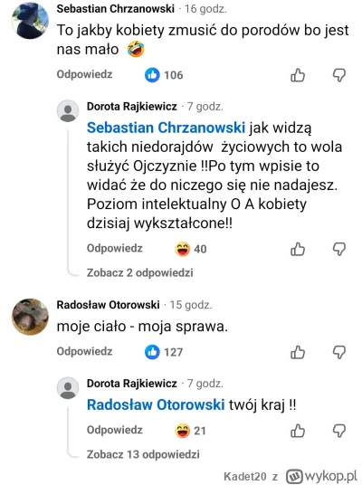 Kadet20 - Temat dotyczył powrotu powszechnej służby wojskowej. Dorotka mocno się uruc...
