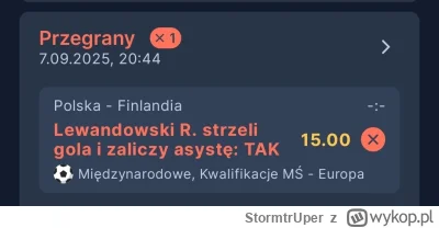 StormtrUper - #sts #bukmacherka dlaczego nie weszło jak na flashscore jest, że Lewand...