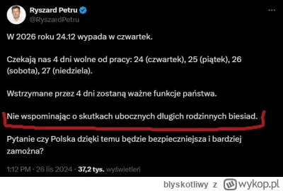 blyskotliwy - Doceniam szczerość Pana Posła, jak bidoki dostaną wolne to będą chlali ...