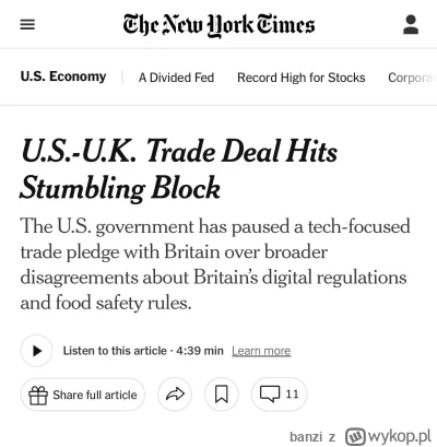 banzi - 5 dni temu premier Wielkiej Brytanii mówił, że Brexit dał krajowi wolność zaw...