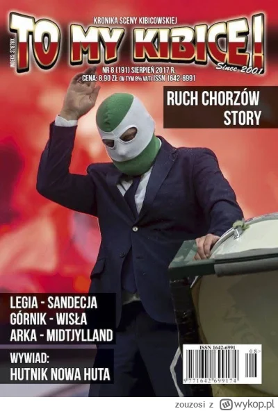 zouzosi - Na okładce magazynu "To my kibice" z 2017 roku, znajduje się Karol Nawrocki...