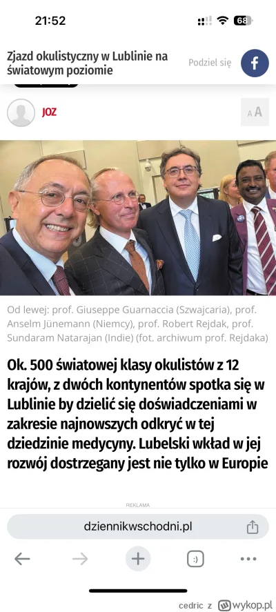 cedric - @CzerwonczykNieparek z tego co sie orientuje to usk okulistyka ul. chmielna ...