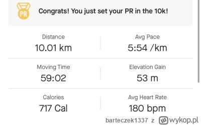 barteczek1337 - 156 222,51 - 10,01 = 156 212,50

W końcu udało się biec 10 km bez ŻAD...