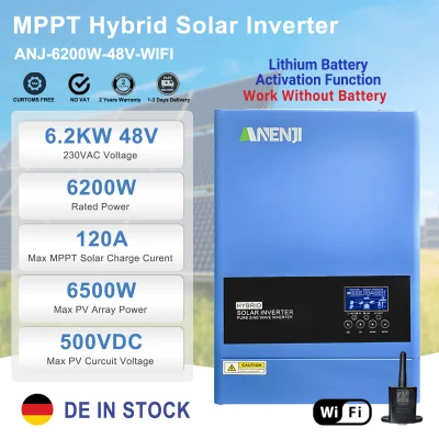 n____S - ❗ 6200W 48V Hybrid Solar Inverter MPPT 230V Pure Sine Photovoltaic Inverter ...