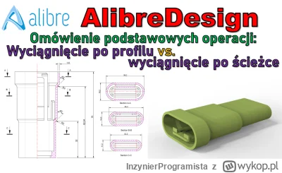 InzynierProgramista - AlibreDesign - narzędzia: wyciągnięcie po profilu i wyciągnięci...