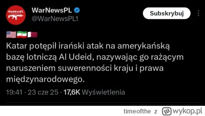 timeofthe - #iran #izrael

@kam3o @ShadyTalezz 

Po co Katar się bulwersuje skoro wed...