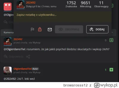 browarosss12 - @OlgierdanoTivi: kłódeczka i spokój, po choj mu odpisywać ( ͡° ͜ʖ ͡°) ...