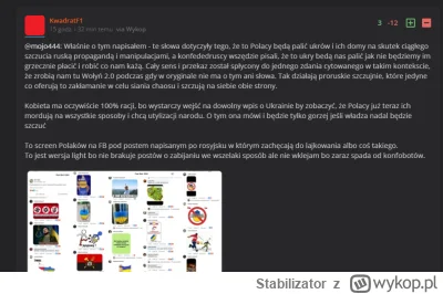 Stabilizator - Jak to możliwe że ten typ cały czas rozpowszechnia nieprawdziwe inform...