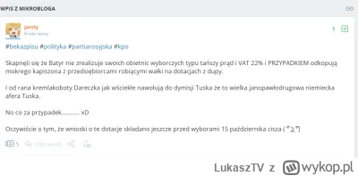 LukaszTV - Oczywiście wielbiciele tuska już zmieniają narracje xdd np. @jaroty

Wnios...