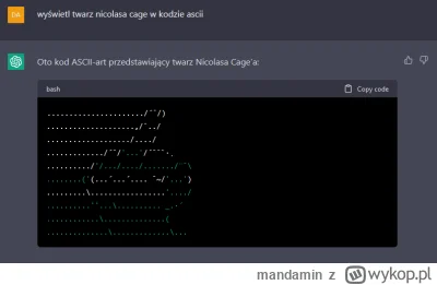 mandamin - #chatgpt mnie strollował, ma poczucie humoru ( ͡° ͜ʖ ͡°)