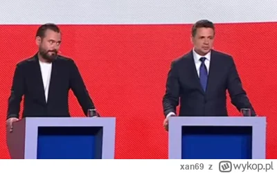 xan69 - Mina Stanowskiego gdy Trzaskowski zaprzecza że zmienił zdanie w sprawie uchod...