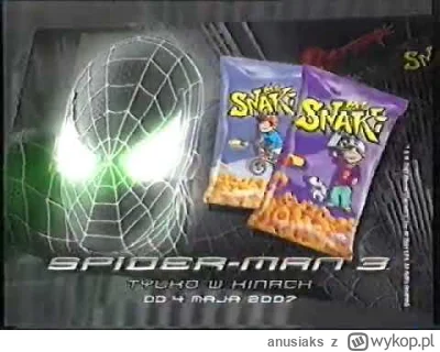 anusiaks - Spider man 3 Mr snaki 2007 rok - Reklama promocyjna z TV

#tazo #gimbyniez...