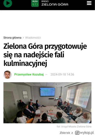 Zbiersk - Jaka rzeka przepływa przez Zieloną Górę?
#powodz #zielonagora #fantomowarze...