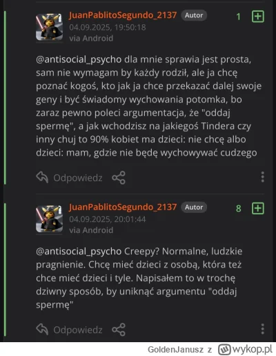 GoldenJanusz - gość ma 24 lata, niepełnosprawność w stopniu lekkim, j---e jako miotło...