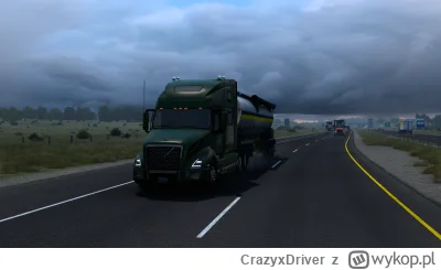 CrazyxDriver - @gomjeden: Jadę ciężarówką, naczepą i pogodą z okładki