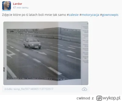 cwlmod - Mireczek @Lardor właśnie pochwalił się jak majtczakował na drogach - https:/...