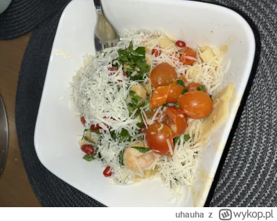 uhauha - #jedzzwykopem #gotujzwykopem #obiad
Krewetki z pomidorami 
Smacznego