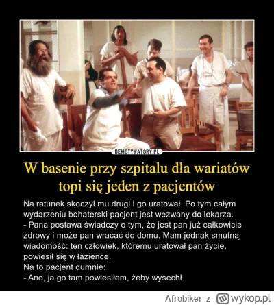 Afrobiker - @Zgrywajac_twardziela nie ma ludzi zdrowych. Są tylko źle zdiagnozowani.