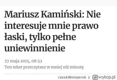 czeskiNetoperek - Jeśli z tym strajkiem głodowym Kamińskiego jest tak jak z jego stos...