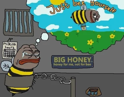 R.....l - Honey for me, not for bee 

#heheszki #pepe #pszczelarstwo #gownowpis