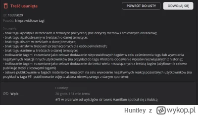 Huntley - #f1 Komuś z moderacji nie spodobało się to z kim spotyka się Kubica w wolny...