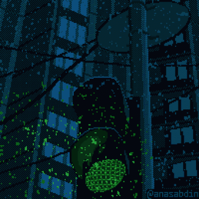 GARN - #pixelart #gif autor: Anas Abdin | Red or Green?