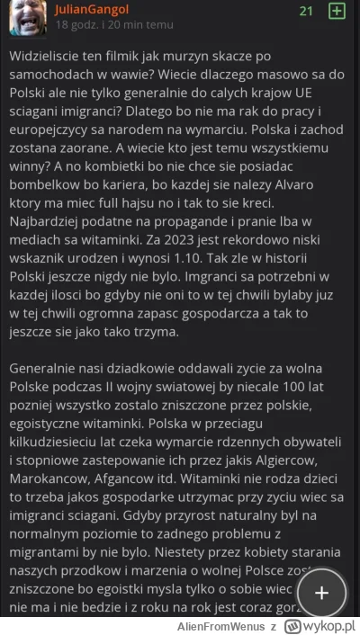 AlienFromWenus - Typowe wychodki w natarciu. Zarzucają kobietom egoizm, bo te nie chc...