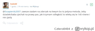 Cztero0404 - Niektórym naprawdę powinni zabrać prawo jazdy. Przypominam, że to ''wlec...