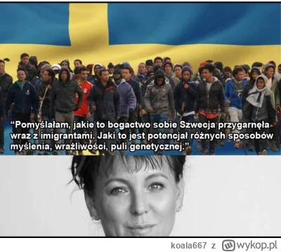 koala667 - Tokarczuk ( ͡° ͜ʖ ͡°)ﾉ⌐■-■

#bekazlewactwa #4konserwy #szwecja #imigranci