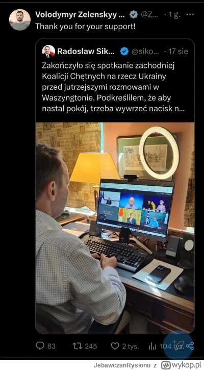 JebawczanRysionu - Sikorski coś tam robi. A co robi Nawrocki? #polityka #ukraina