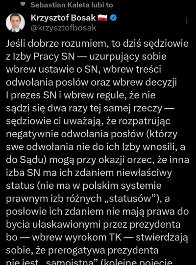 kobiaszu - Już nawet ziobrowcy lajkują ten czołobitny strumień Bosaka xD

#konfederac...